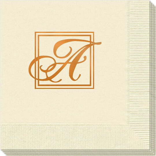 Framed Initial Napkins